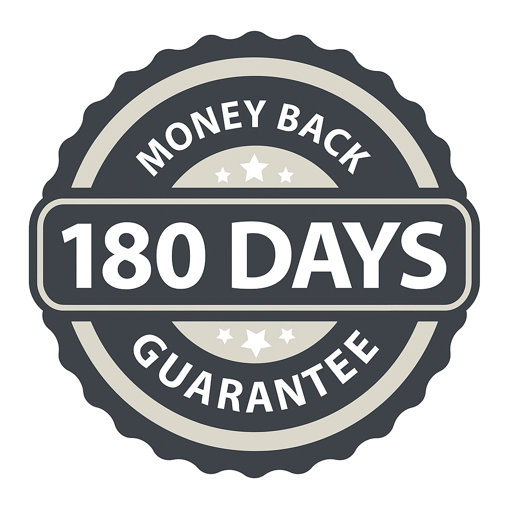 180 Days Money Back Guarantee